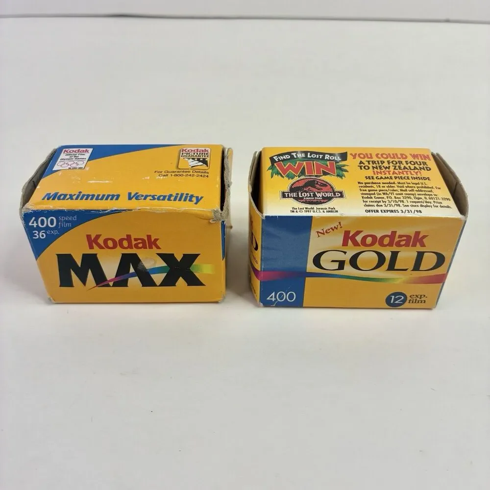 Lot of 3 KODAK Max 400 35mm Color Film 24 Exposures, Expired 1999/2001